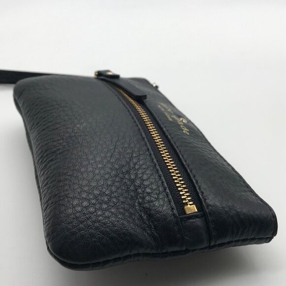 Kate Spade Black Pebbled Leather Cobble Hill Bee Wristlet - Picture 6 of 10